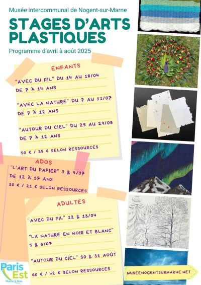 Arts-plastiques au musée : les stages d'avril, juillet et août sont en ligne