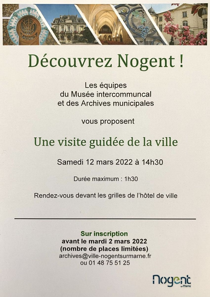 Visite guidée de Nogent-sur-Marne pour les nouveaux nogentais
